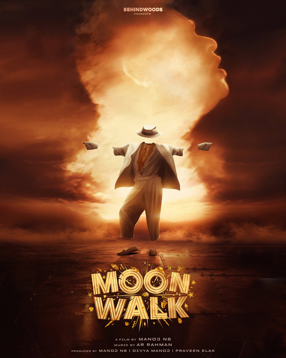 Moonwalk title announcement featuring Prabhu Deva and A. R. Rahman