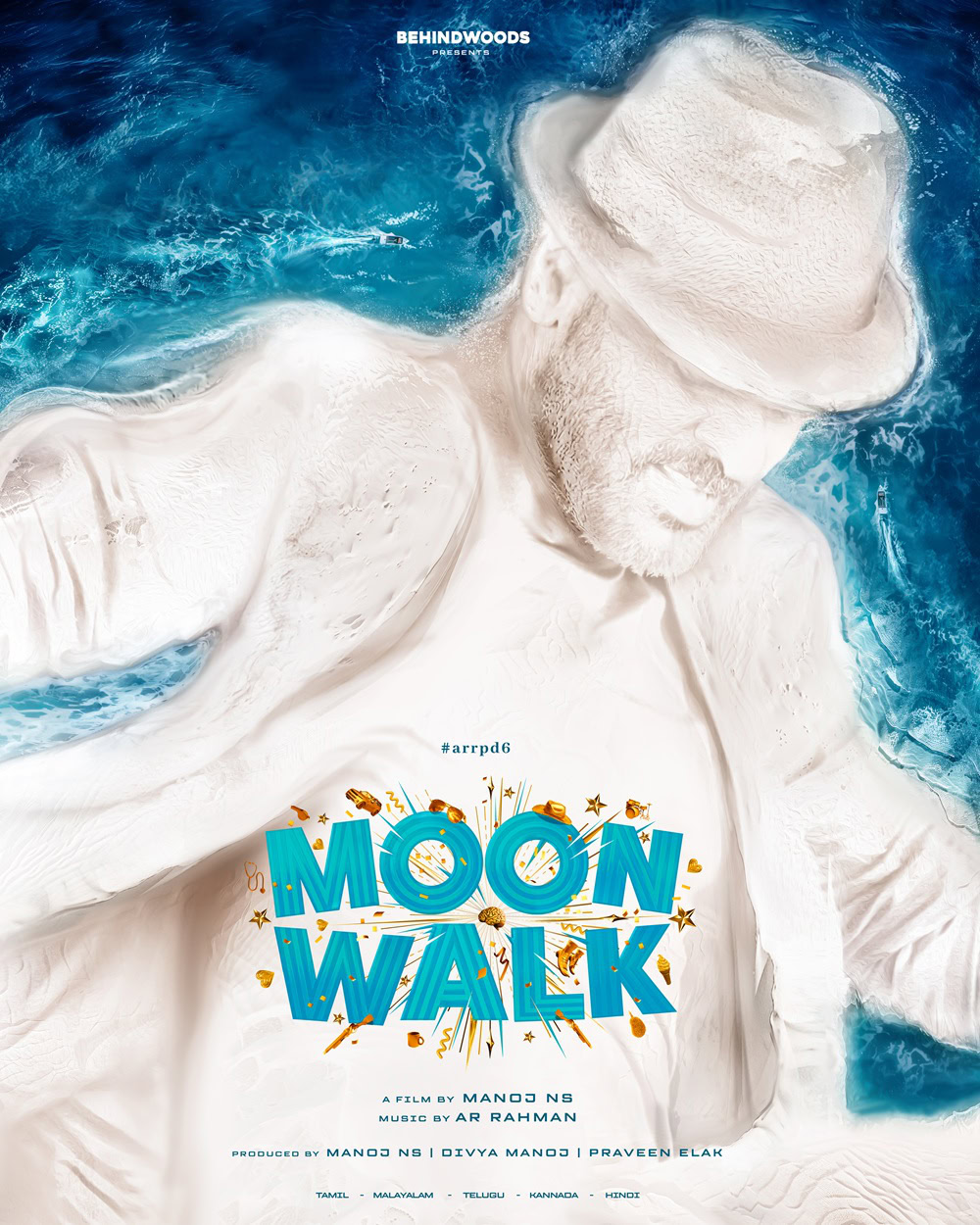 Moonwalk title announcement poster featuring Prabhu Deva