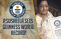 P.Susheela sets guinness world record!