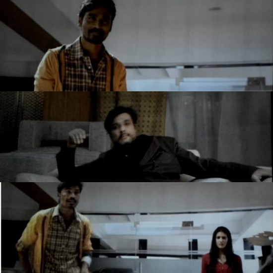 Anegan - Dhanush imitates actor Karthik 
