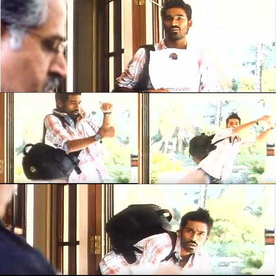 Mayakkam Enna - Dhanush acts like a dog.