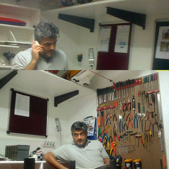 His small mechanic shed at his home