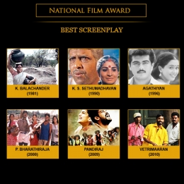 National Film Award for Best Screenplay - (6 Times)
