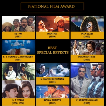 National Film Award for Best Special Effects – (10 Times)