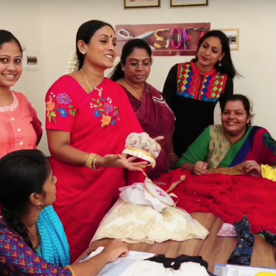Saranya Ponvannan designs fashion