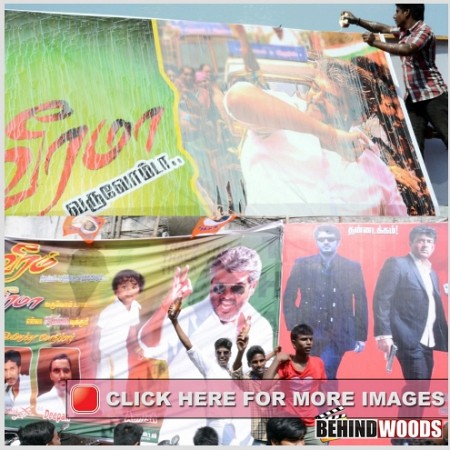 VEERAM RELEASE DAY THEATRE COVERAGE - PHOTOS