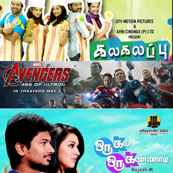 Kalakalappu, Avengers & Oru Kaal Oru Kannadi (2012)