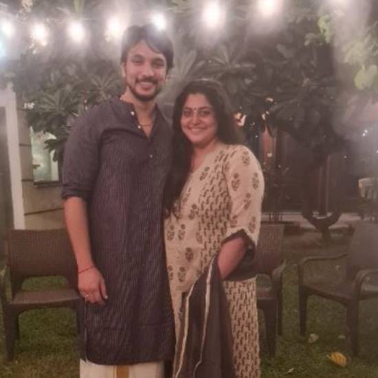 ‘தலை’ பொங்கல் கொண்டாடிய கௌதம் கார்த்தி - மஞ்சிமா மோகன்