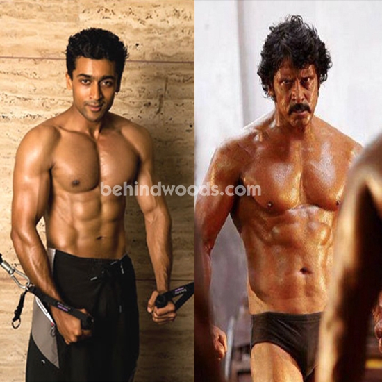 Vikram/Suriya - Six pack stars, both known for extraordinary physical transformation