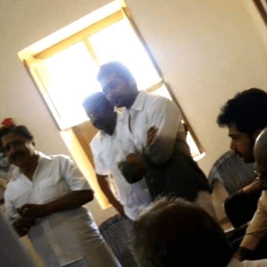 With brother Suriya and father Sivakumar