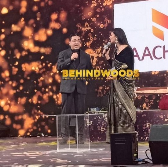 Kamal Hassan and Shruti Hassan Singing