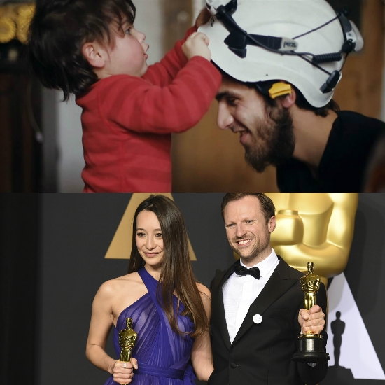 Best documentary short subject - The White Helmets, Orlando von Einsiedel and Joanna Natasegara