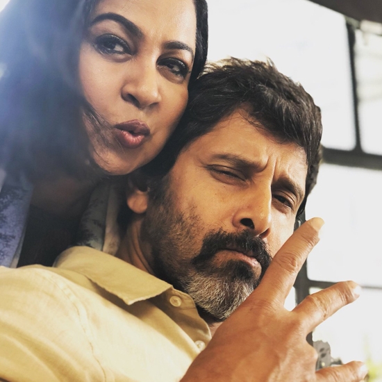 Vikram and Raadhika Sarathkumar