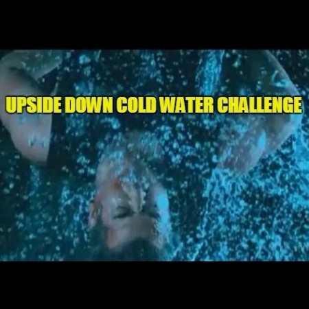 Lying Upside Down + Water in face - 2 in 1 Challenge!