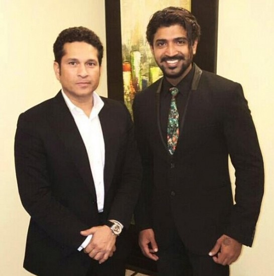 Arun Vijay and Sachin Tendulkar