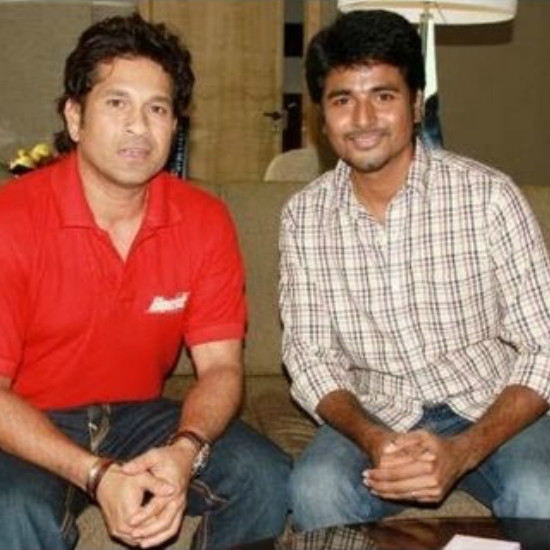 Sivakarthikeyan and Sachin Tendulkar