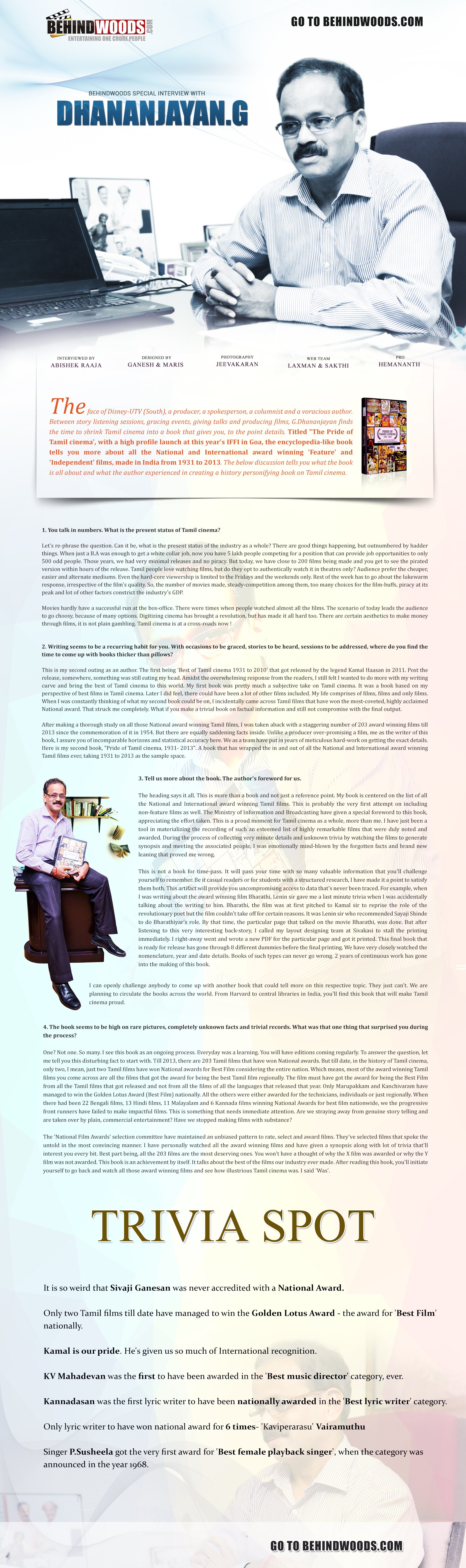 Dhananjayan Special Interview