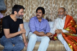 Pawan Kalyan And Trivikram Greets K.Viswanath