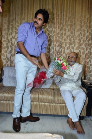 Pawan Kalyan And Trivikram Greets K.Viswanath