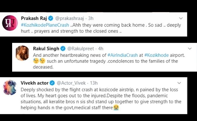 Kozhikode Calicut Air India plane crash - Celebrities offer condolences