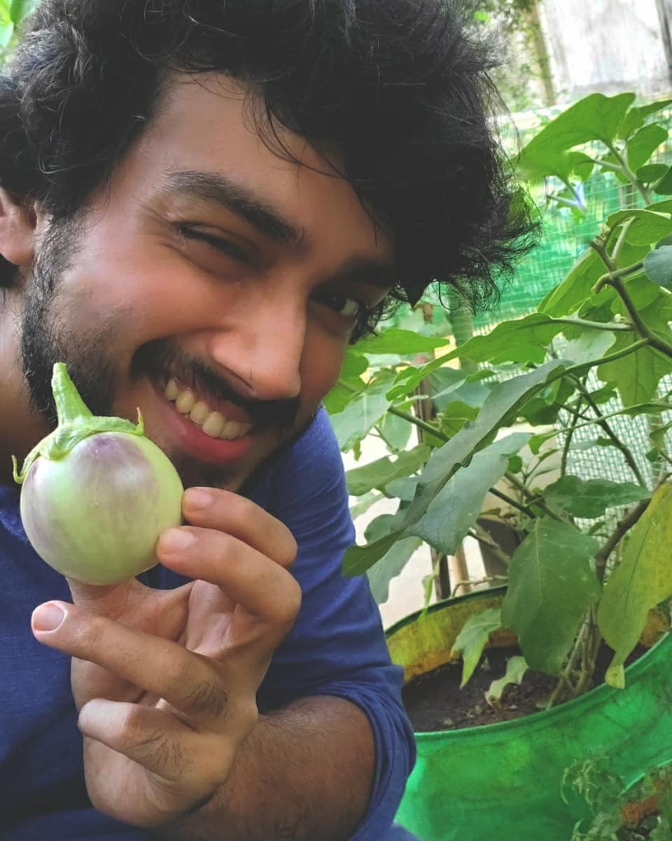 Kalidas Jayaram Onasadhya with home grow veggies