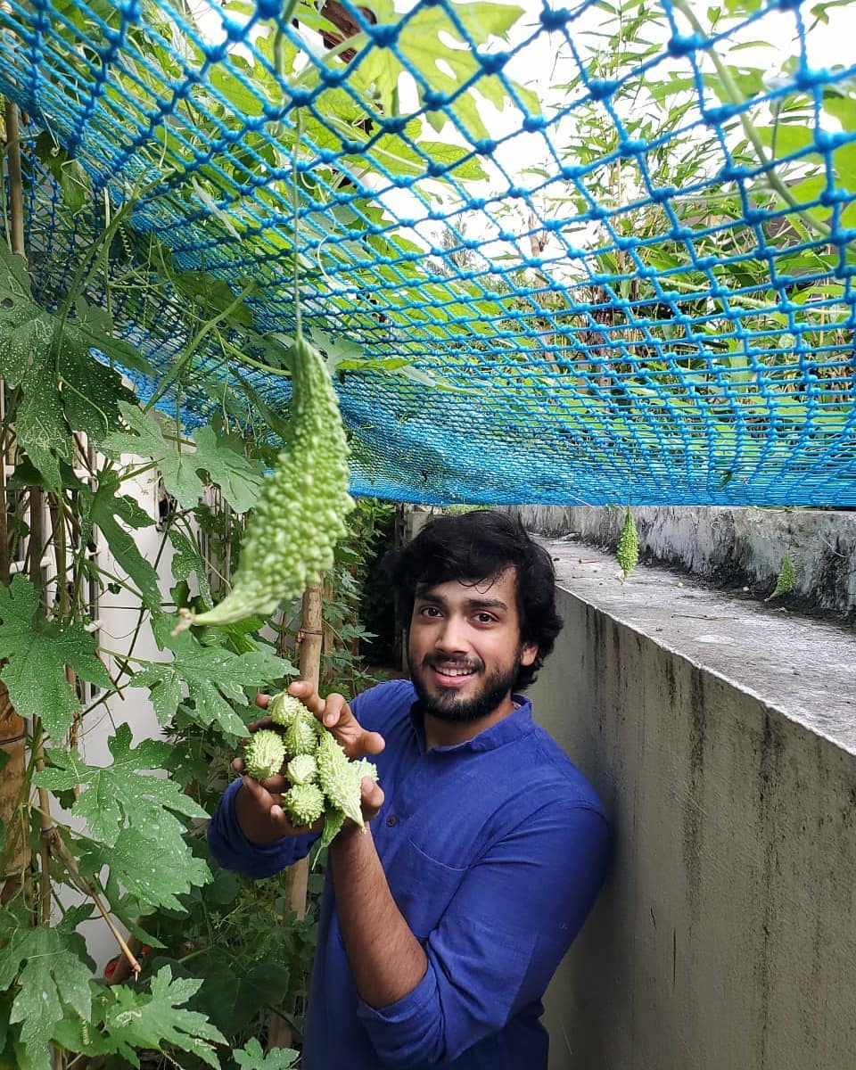 Kalidas Jayaram Onasadhya with home grow veggies