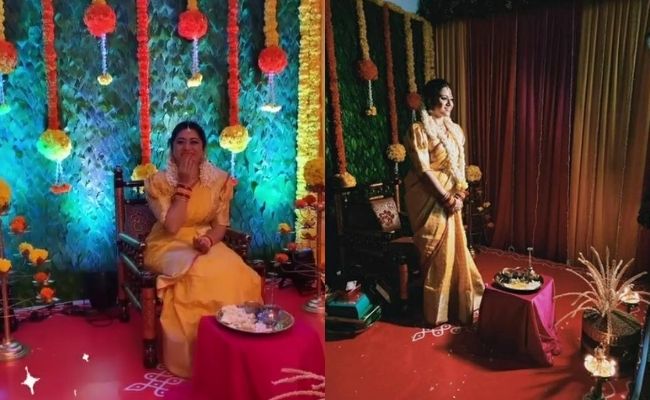 Tamil serial actress engaged to her love, haldi pictures go viral ft Swetha Subramian