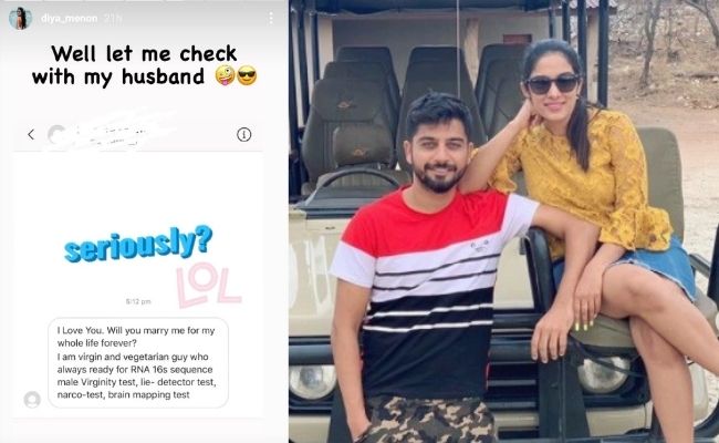 VJ Diya gives a savage reply to user who proposed over Instagram 