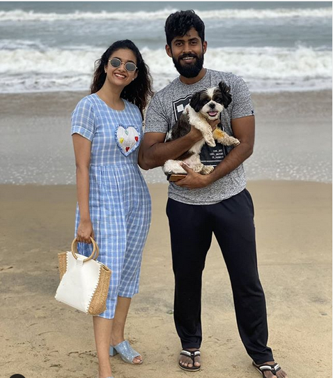 Kathir and Keerthy Suresh chilling on the beach summer vibes