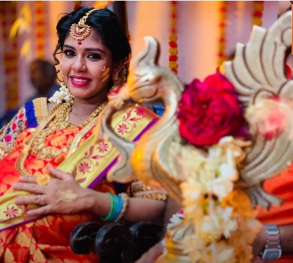 Pandian Stores Meena aka Hema stuns in her blue-themed pregnancy photoshoot, viral pics