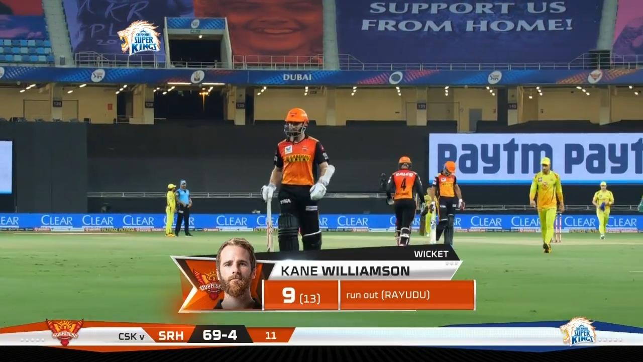 priyam garg reveals kane williamson reaction after run out csk