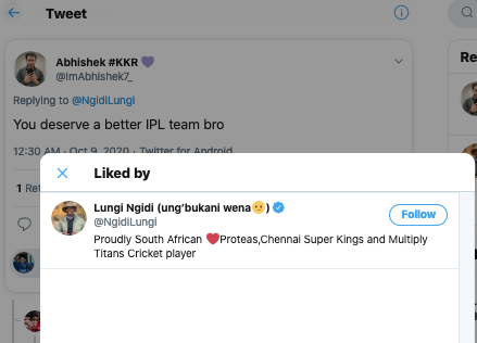 lungi Ngidi drops hint that he is unhappy at chennai super kings