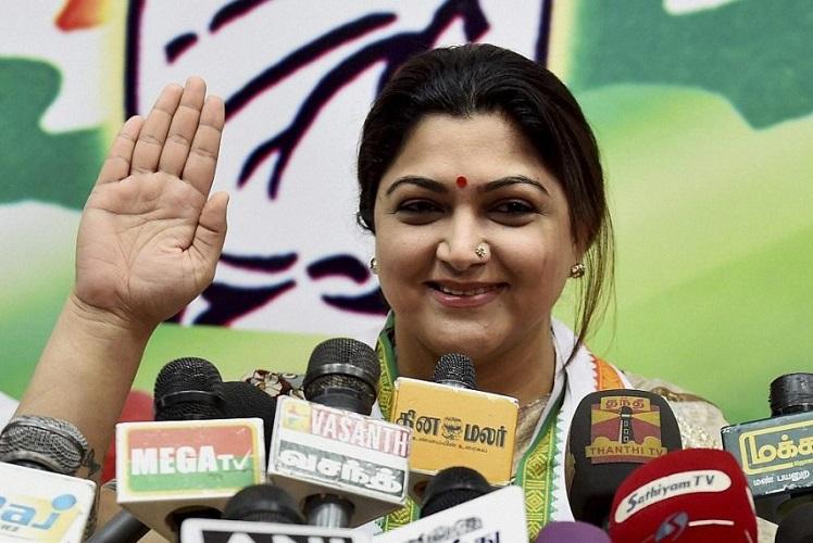 khushbu sundar joins bjp after resigning from congress 