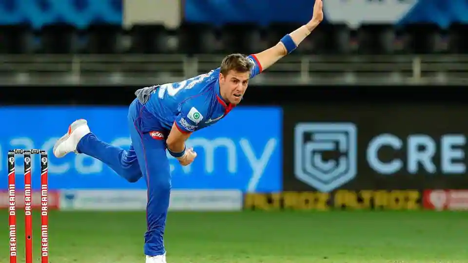 dc anrich nortje clocks over 156 kph bowls fastest ball in ipl