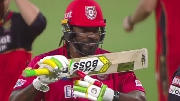 chris gayle explains why he pointed to the boss sign on his bat