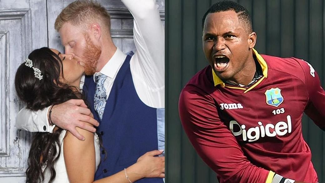 marlon samuels shares post about ben stokes wife twitter reacts
