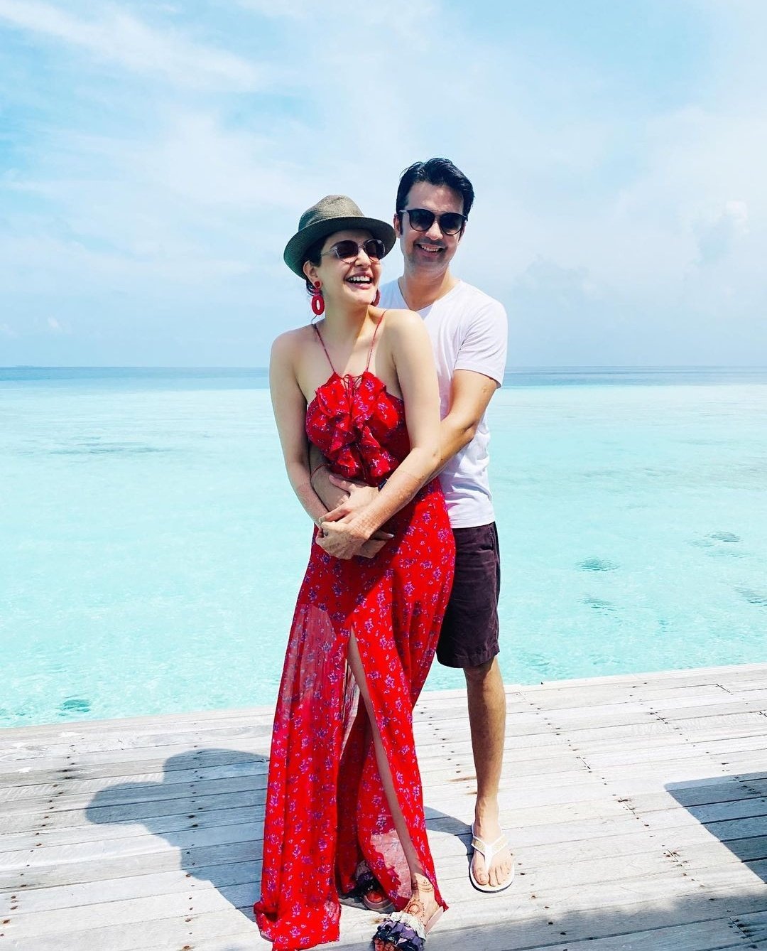 Set of viral holidaying pics from Kajal Aggarwal Gautham Kitchlu honeymoon