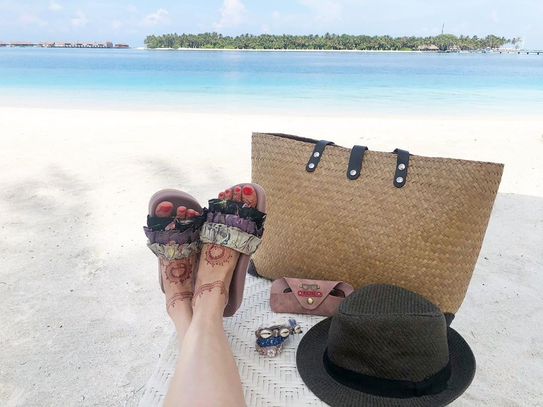 Set of viral holidaying pics from Kajal Aggarwal Gautham Kitchlu honeymoon