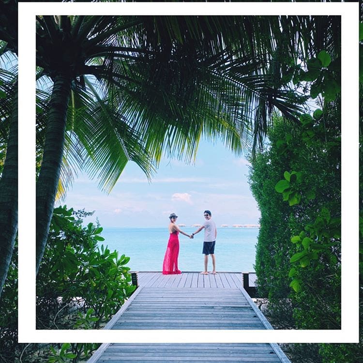 Set of viral holidaying pics from Kajal Aggarwal Gautham Kitchlu honeymoon