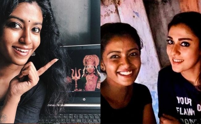 Vijay TV Bharathi Kannamma fame Roshini Haripriyan meets Nayanthara viral pic