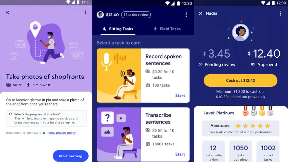 earn money by doing simple tasks on google task mate app