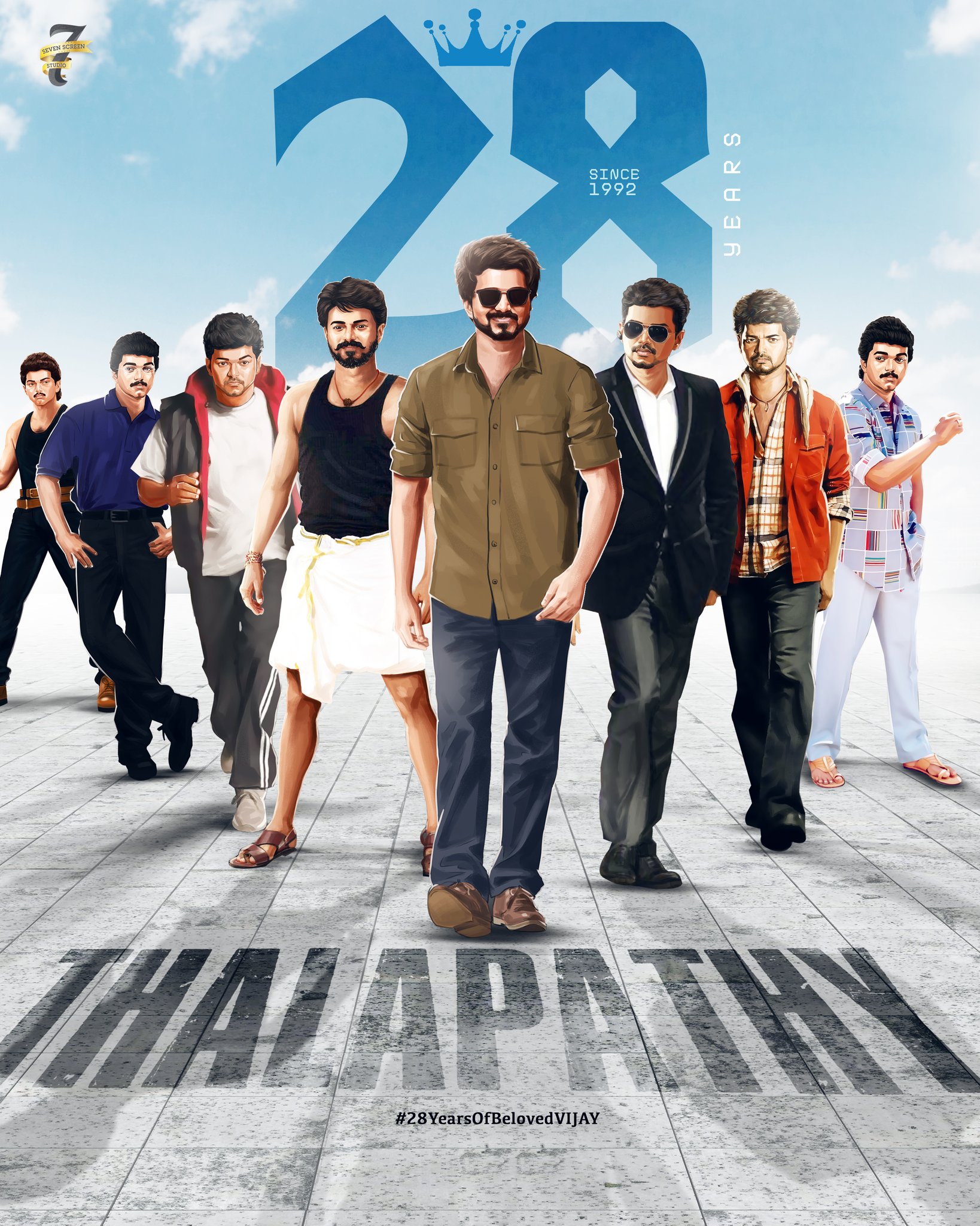 It’s a special day for the Thalapathians because Thalapathy Vijay completes 28 years in film industry