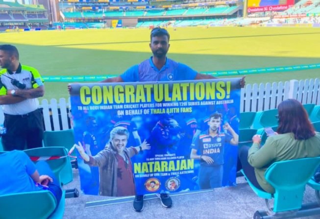 Ajith fans make Natarajan feel special in Sydney