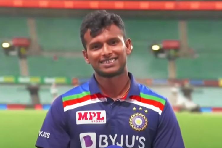 t natarajan shares post terms maiden outing with team india tweet