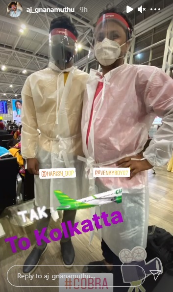 Chiyaan Vikram’s Cobra director Ajay shares pic with a semma update