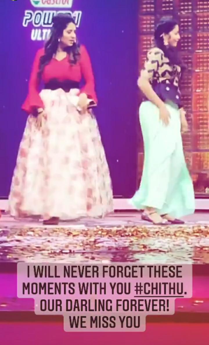 Vijay TV Anchor Priyanka emotional over this ft Chithu last TV Show