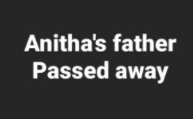 அனிதா சம்பத் தந்தை காலமானார் | Anitha sampath father passed away confirmed by husband