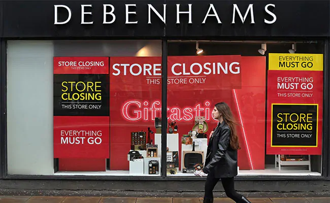 uk debenhams shuts all stores 12,00 employees lost job