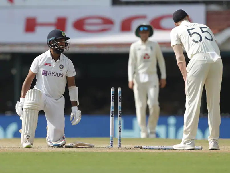 pujara run out in a bizzare fashion against england today