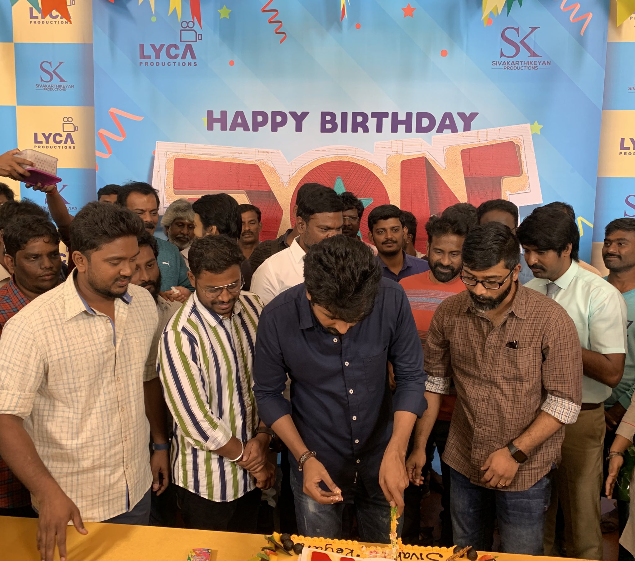 Sivakarthikeyan’s birthday celebration viral pics from Don shooting spot with Sivaangi